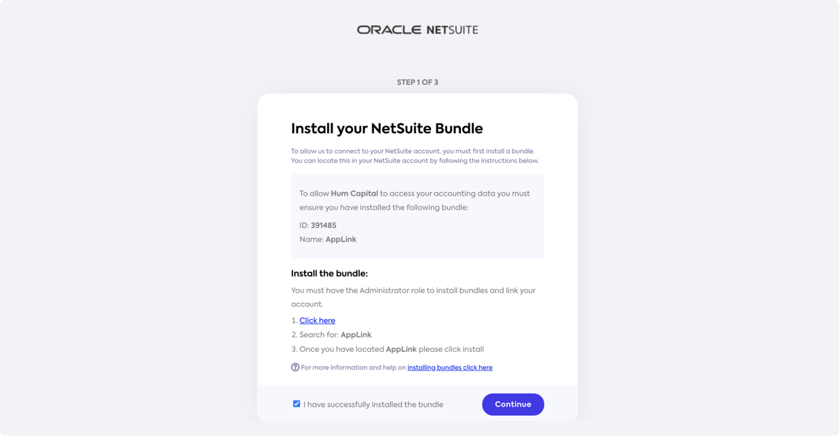 Hum Account How do I connect my Oracle NetSuite account to Hum?